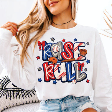 Faux Yarn Baseball Pattern