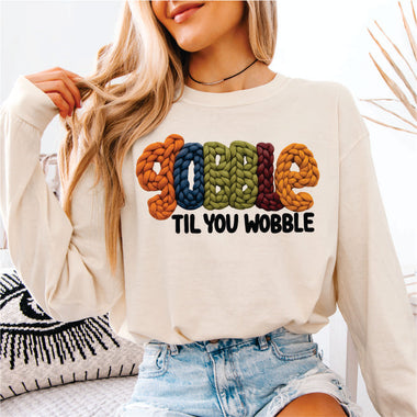 Faux Yarn Gobble Till you Wobble