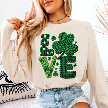 Faux Yarn Love Shamrock