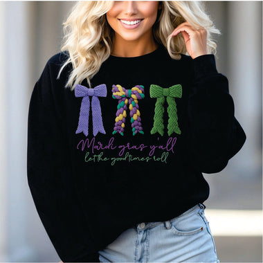 Faux Yarn Mardi Gras Yall