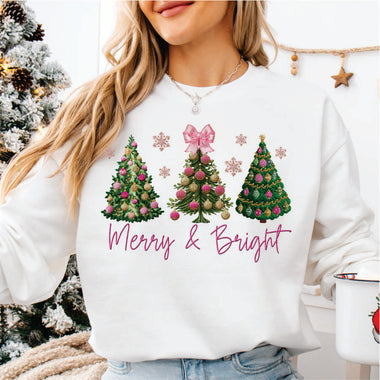 Faux Yarn Merry & Bright Trees