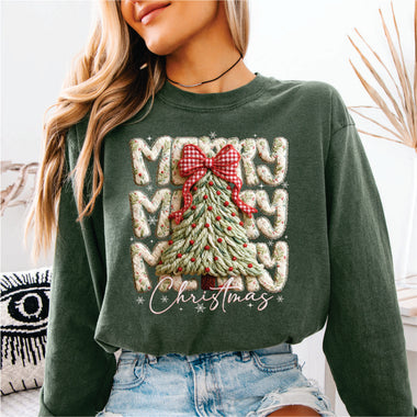 Faux Yarn Merry Merry Merry