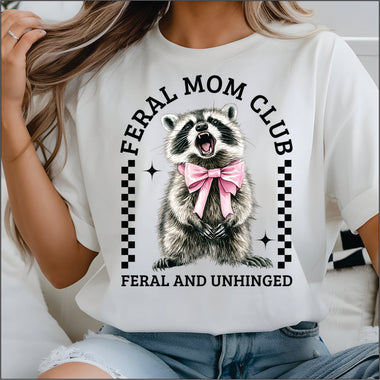 Feral Moms Club Racoon DTF Transfer