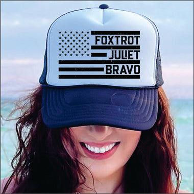 Flag Foxtrot Juliet Bravp DTF Hat Patch