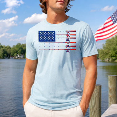 American Flag Fishing Items DTF Transfer