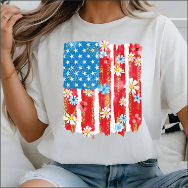 Floral American Flag