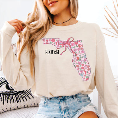 Floral Florida w Bow
