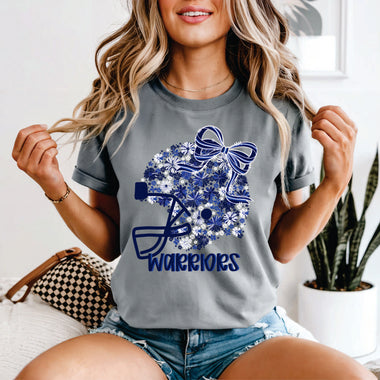 Custom Floral Helmet Navy & Royal - your team or mascot name