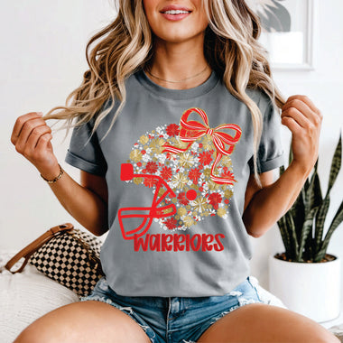 Custom Floral Helmet Red, Gold & White - your team or mascot name