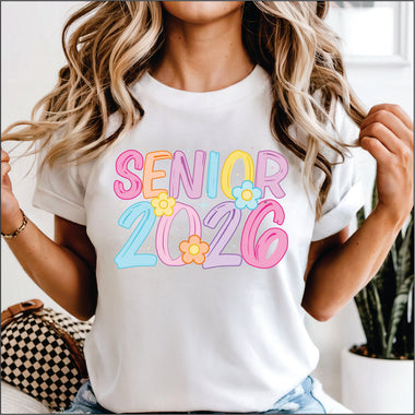 Floral Pastel Senior 2026 DTF Transfer