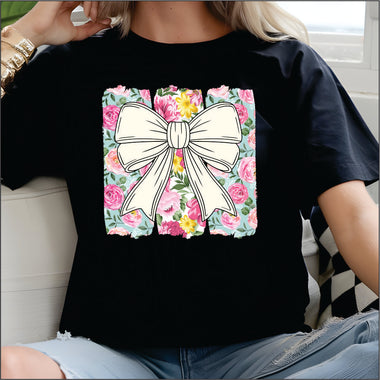 Floral w Bow DTF Transfer