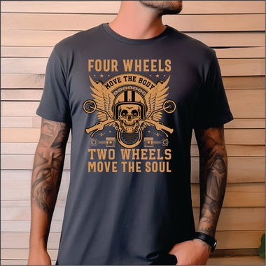 Four Wheels Move the Body DTF Transfer