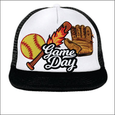 Game Day Softball Faux Embroidered DTF Hat Patch