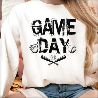 Game Day Black DTF Transfer