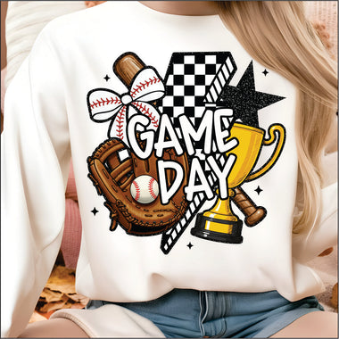 Baseball Game Day Cluster DTF Transfer