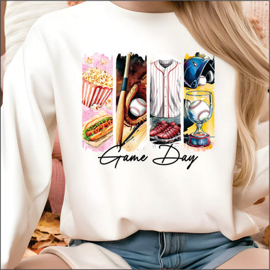 Baseball Game Day Panels DTF Transfer