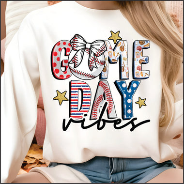 Baseball Game Day Vibes DTF Transfer