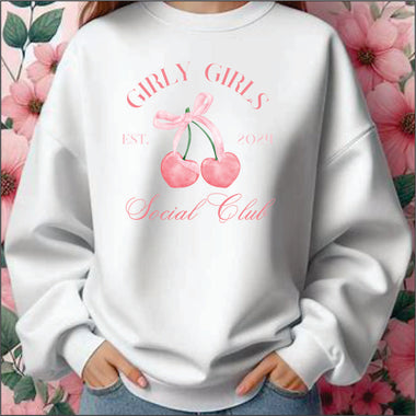 Girly Girls Social Club Coquette Style DTF Transfer