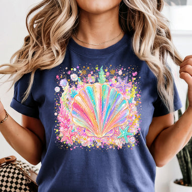 Glitter Shell DTF Transfer