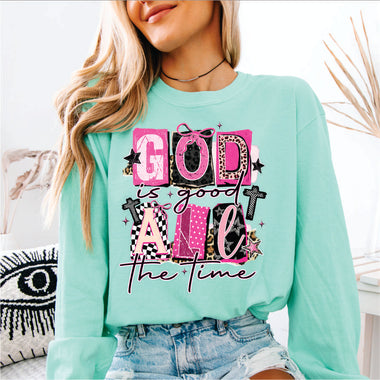 God is Good All the Time Pink Pattern