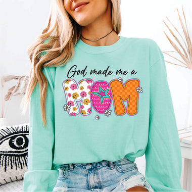 God Made me a Mom Bright Pattern