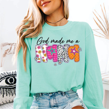 God Made me a Nana Bright Pattern