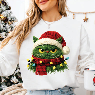 Faux Yarn Grinchy Cat