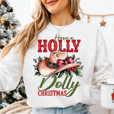 Have a Holly Dolly Christmas Hat