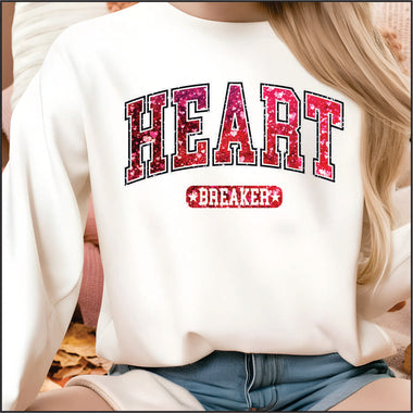 Heart Breaker Faux Glitter DTF Transfer