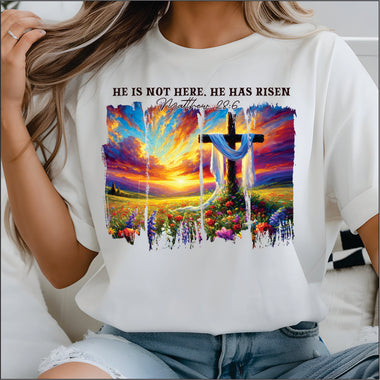 He is Not Here Full Color DTF Transfer