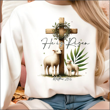 He is Risen Lambs & Cross DTF Transfer