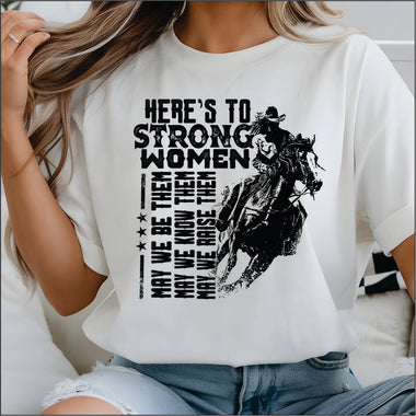 Here's to Strong Women Rodeo DTF Transfer