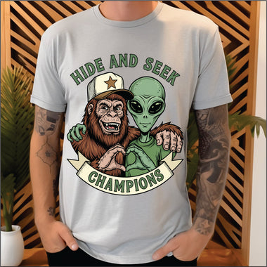 Hide and Seek Champion Bigfoot and Alien