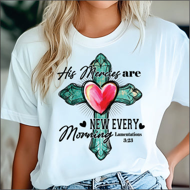 His Mercies Cross DTF Transfers