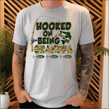 Personalized Hooked on Being Grandpa DTF Transfer