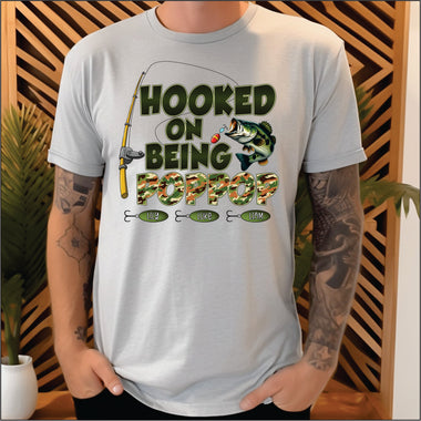 Personalized Hooked on Being Poppop DTF Transfer