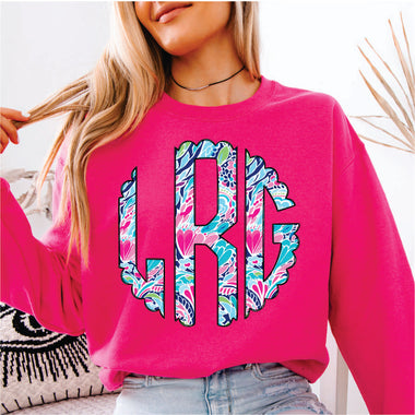 Custom Summer Floral Monogram
