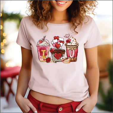 I Love Coffee Valentines DTF Transfer