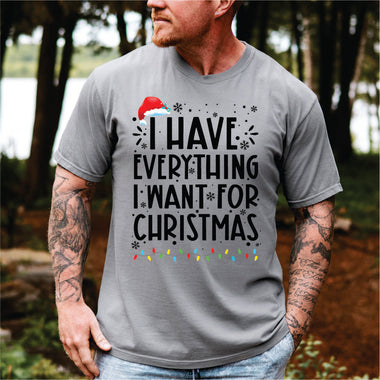 I Have Everything I Want for Christmas black - Couples Tee