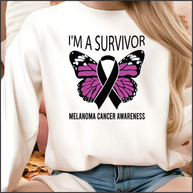 I'm a Survivor Melanoma Awareness DTF Transfer