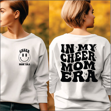 In My Cheer Mom Era Black DTF Transfer