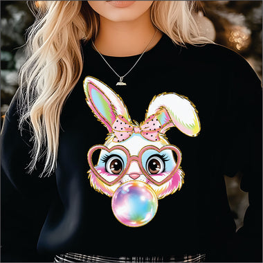 Irridecent Bubble Bunny DTF Transfer