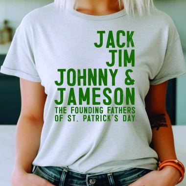 Jack Jim Johnny & Jameson The Founding Fathers of St. Patrick's Day DTF Transfer