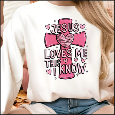 Jesus Loves Me DTF Transfer