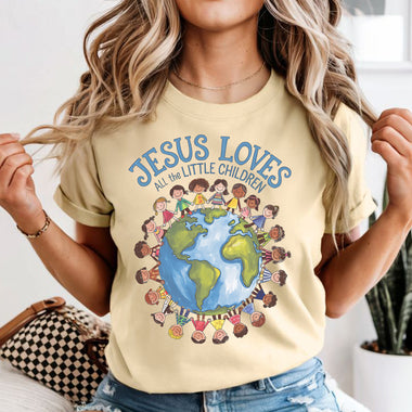 Jesus Loves All the Little Children DTF Transfer