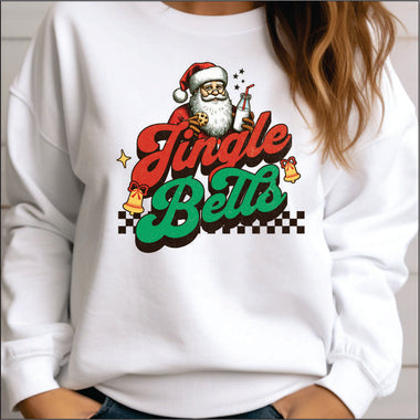 Jingle Bells Santa DTF Transfer