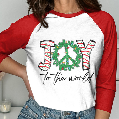 Joy to the World with Wreath and Lights DTF Transfer