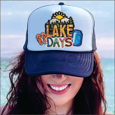 Lake Days Faux Embroidery DTF Hat Patch