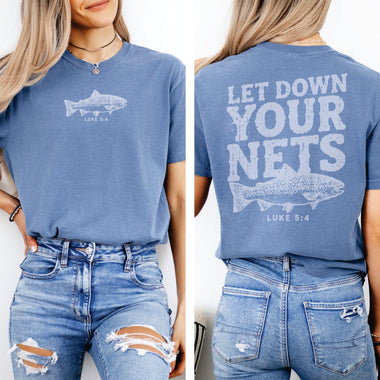 Let Down Your Nets 2 part light DTF Transfer