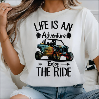 Lifes an Adventure Enjoy the Ride DTF Transfer